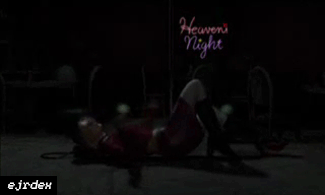 gif of Maria from Silent Hill 2 presumably in the strip club Heaven's Night adjusting her position laying on the ground. watermark in the corner